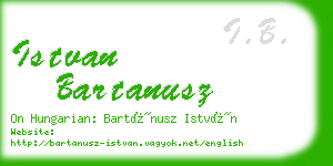 istvan bartanusz business card